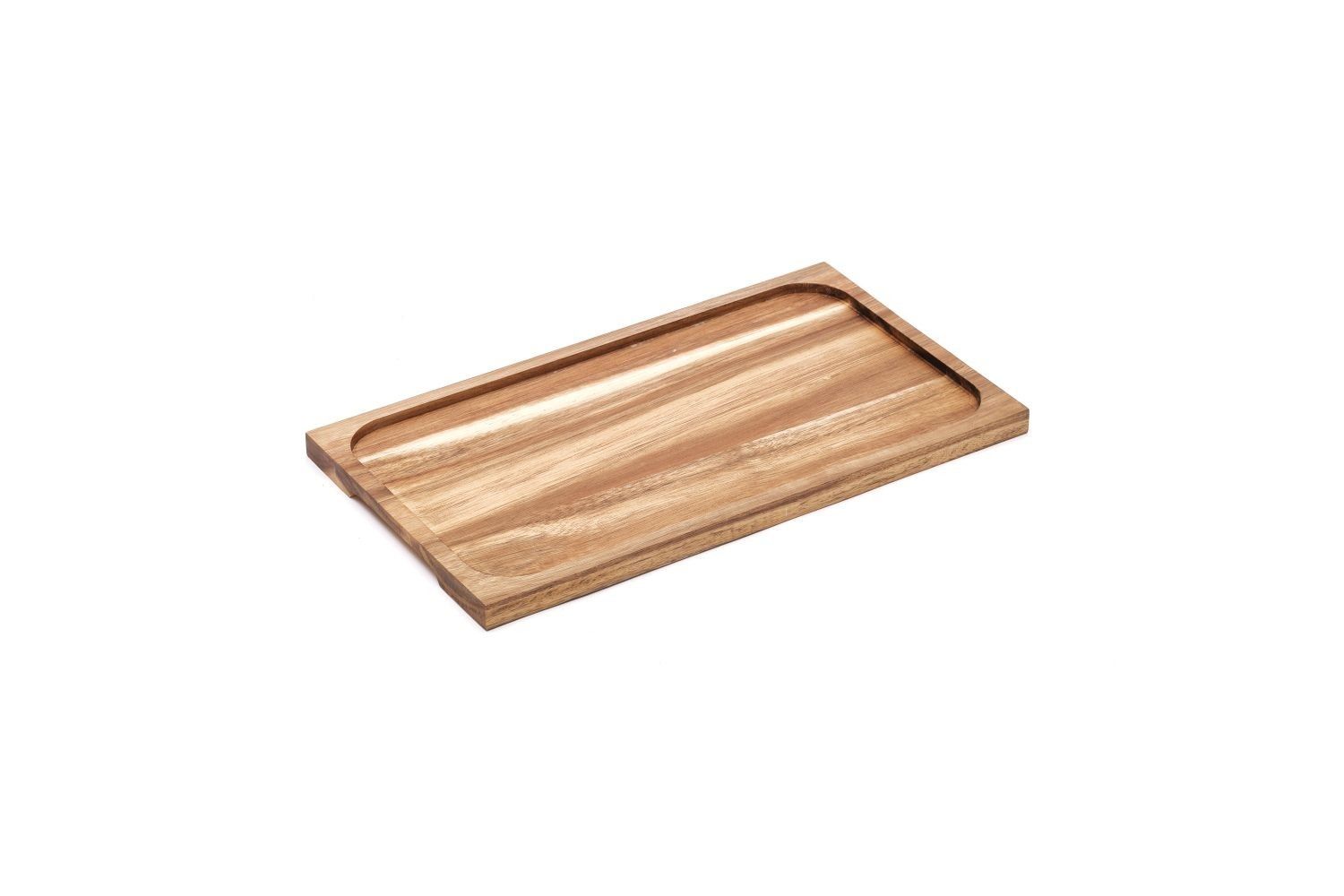 Comas acacia base 34.5x19.5 cm for slate tray horeca use