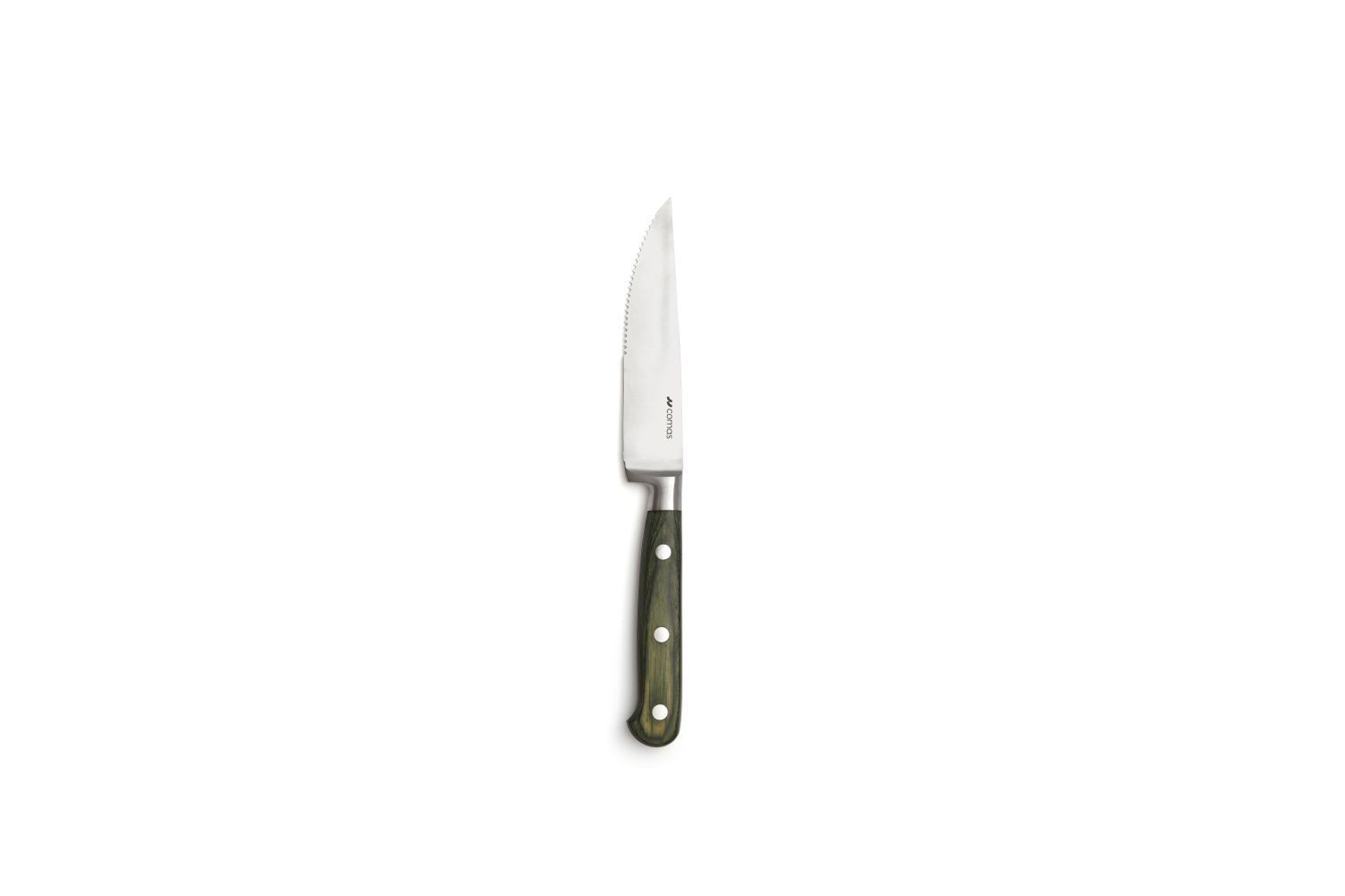 Comas Lhotse steak knife green pakka stainless steel horeca