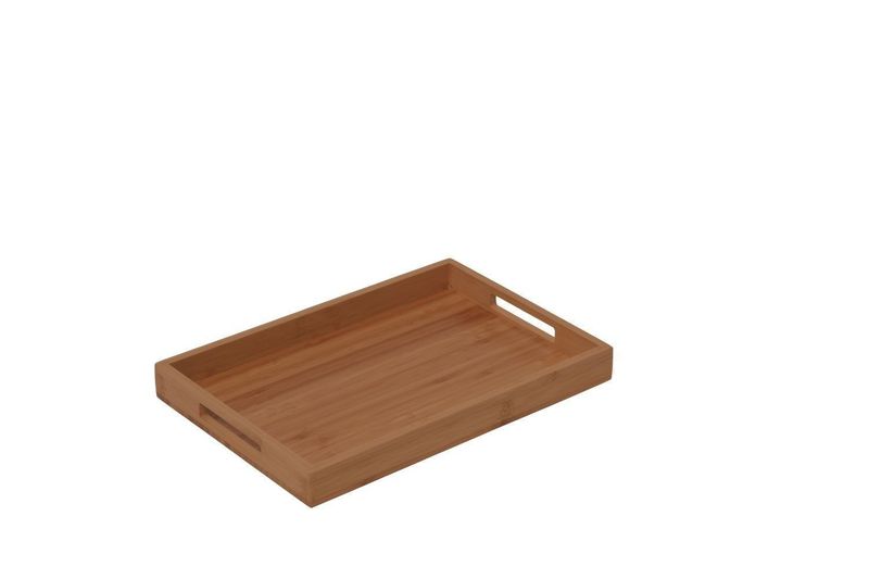 Comas bamboo tray 30x20x3 cm compact with handles horeca use