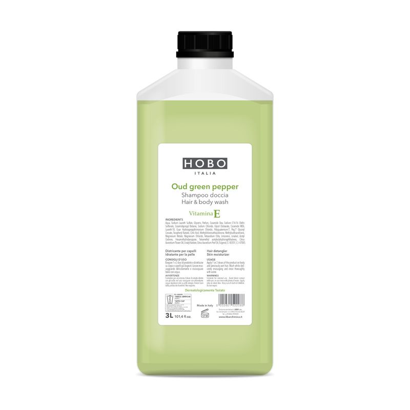 Hobo Oud Green Pepper 3 L shampoo body wash for professional hotels and spas
