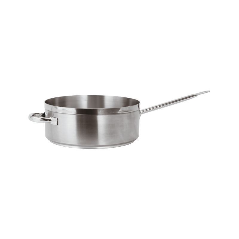 Paderno low saucepan 28 cm satin stainless steel horeca