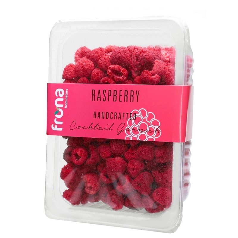 Frona dried raspberry for cocktail garnish