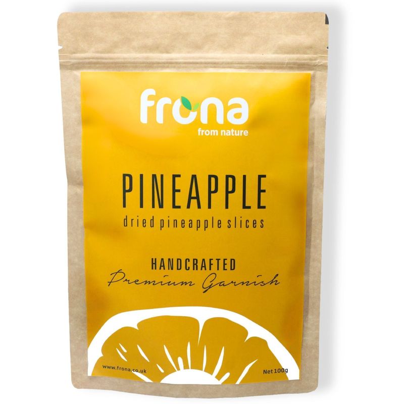 Frona dried pineapple slices for cocktail garnish