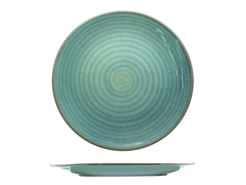 Nuages Emerald coupe dinner plate 28 cm Lioness