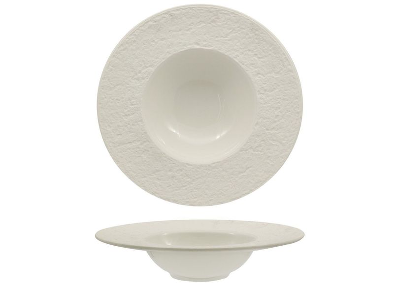 Artika Stone 26.5 cm porcelain pasta bowl for horeca service