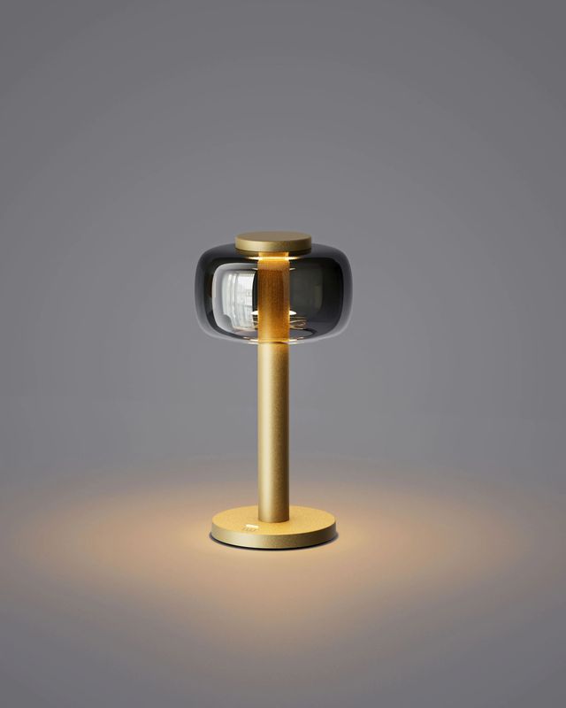 Odeon matte gold LED lamp ELLE Decoration