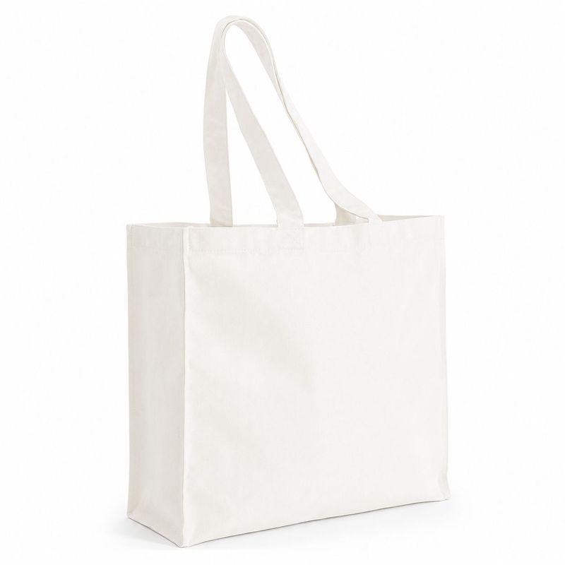 Cotton Shopper White 41x38x13 cm - Tirolix