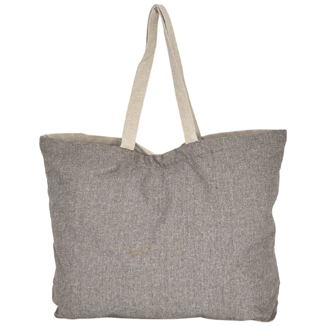 Natural jute shopper with cotton handles