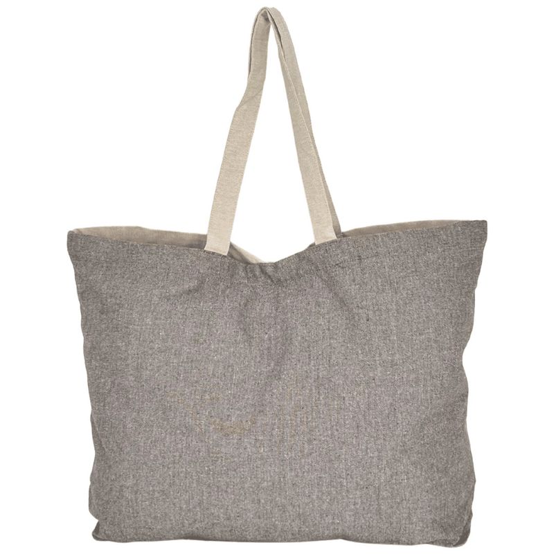 Natural jute shopper with cotton handles