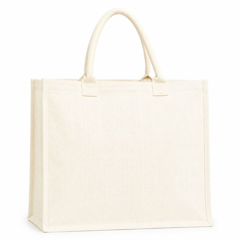 Jute Shopper White 30x30x19 cm - Tirolix