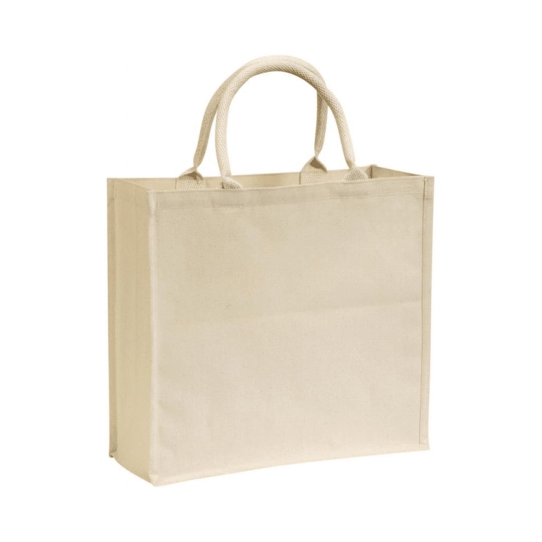 Natural jute shopper with laminated lining