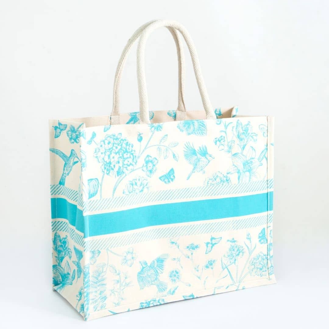 Natural jute shopper with laminated lining