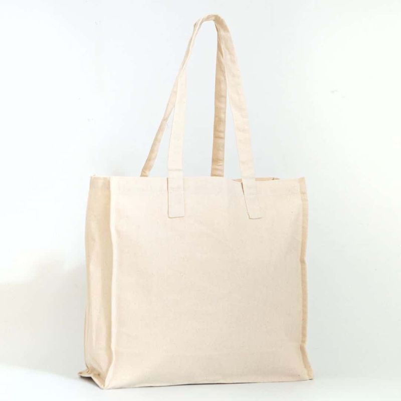 Natural cotton shopper 36 x 40 x 15 cm