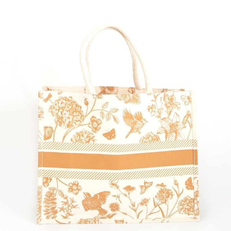 Natural jute shopper with laminated lining