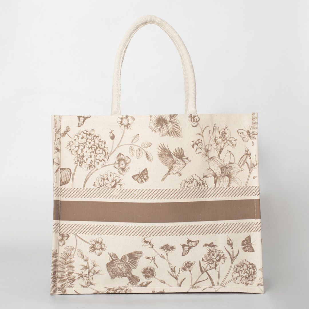 Natural jute shopper with laminated lining