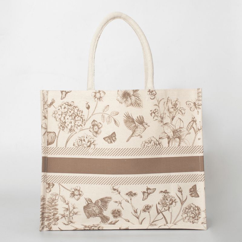 Natural jute shopper with laminated lining