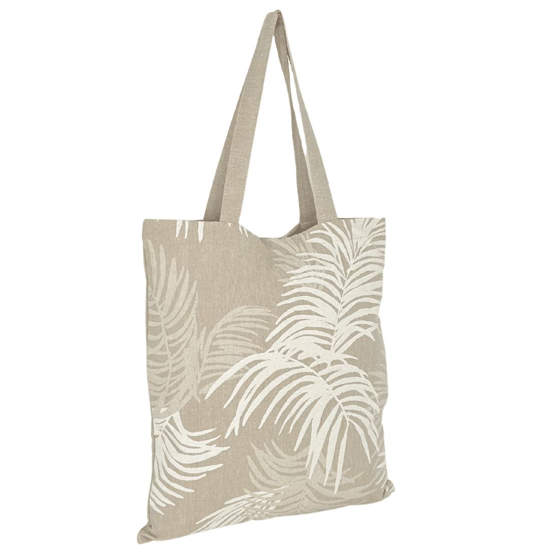 Natural jute shopper with cotton handles
