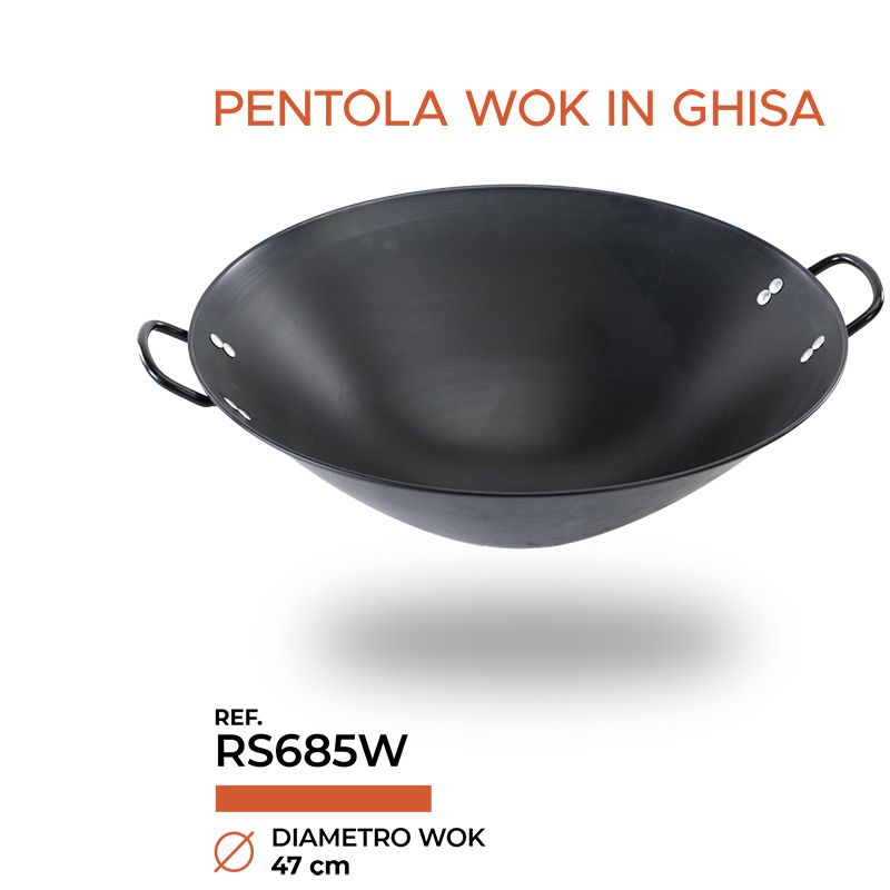 47 cm blued iron wok HorecaTech