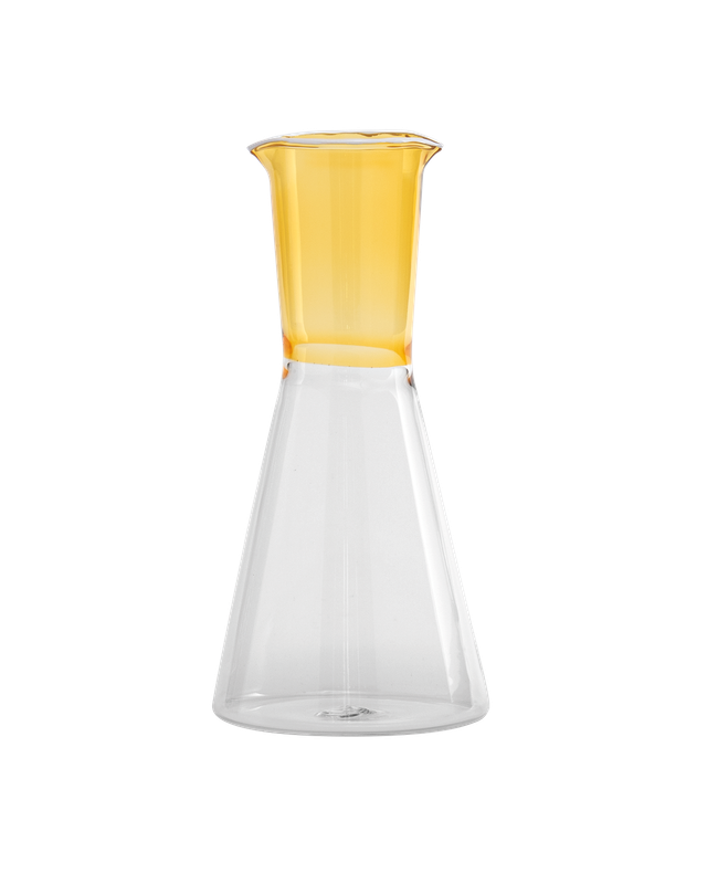 Zafferano Classy golden yellow transparent carafe 95 cl