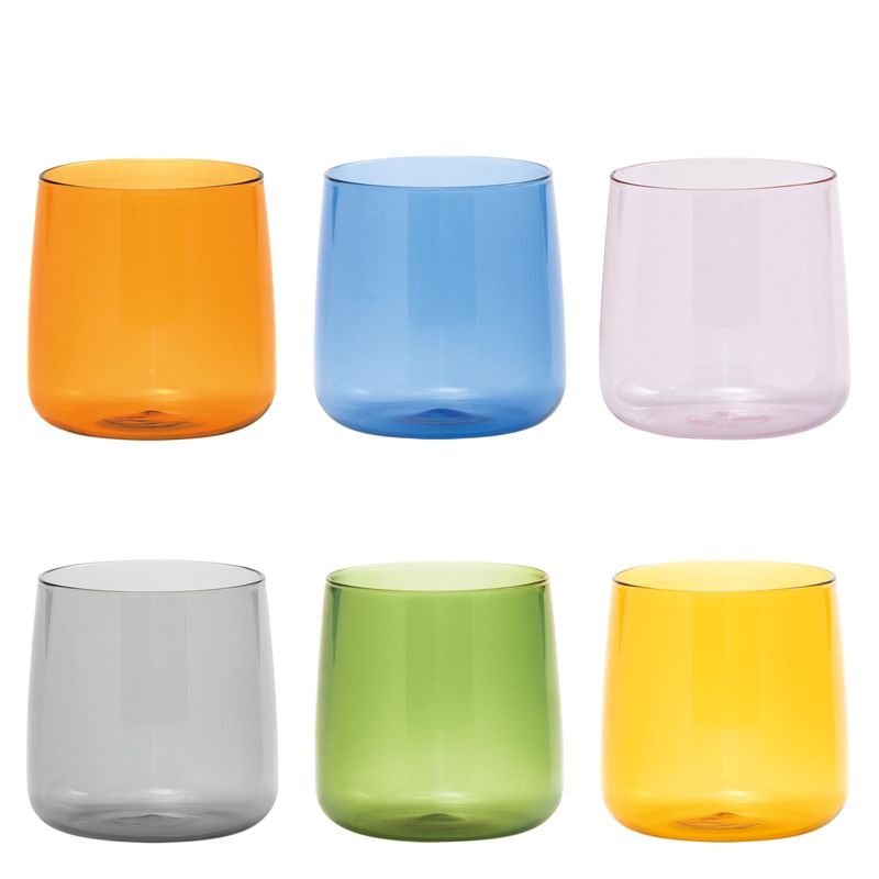 Set of 6 Zafferano No Bilia assorted tumblers 44 cl