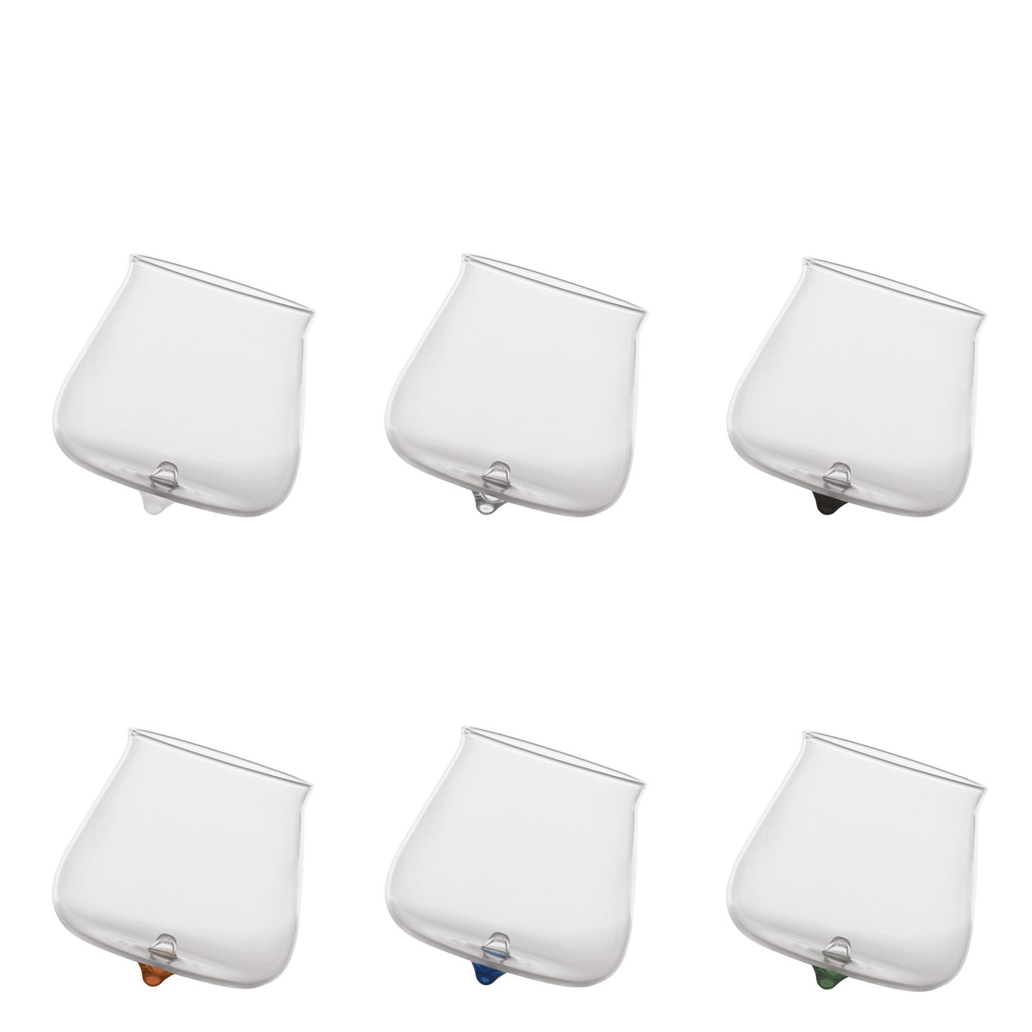 Zafferano Pirolo set of 6 assorted Junior tumblers 26 cl