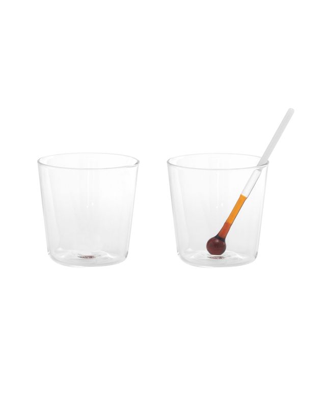 Set aus 2 Bechern mit Messlöffel 38,5 cl Spritzometro Transparent - Zafferano