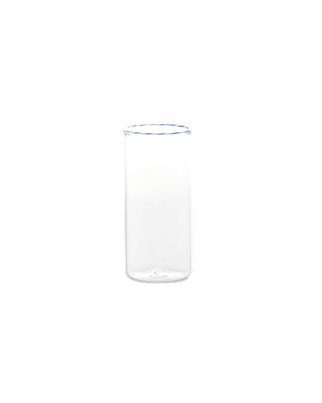 Zafferano Intrecci white blue highball glass 42 cl
