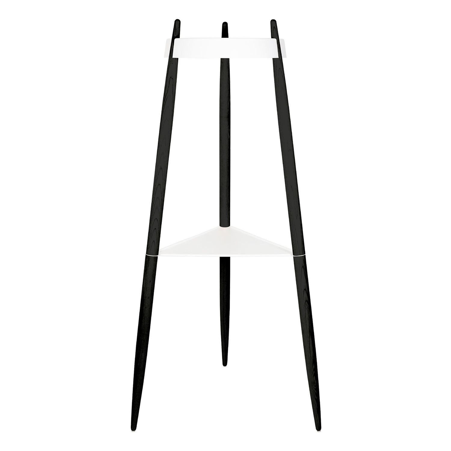 Zafferano Liolà white coat stand with black ash wood 73.8 x 135 cm