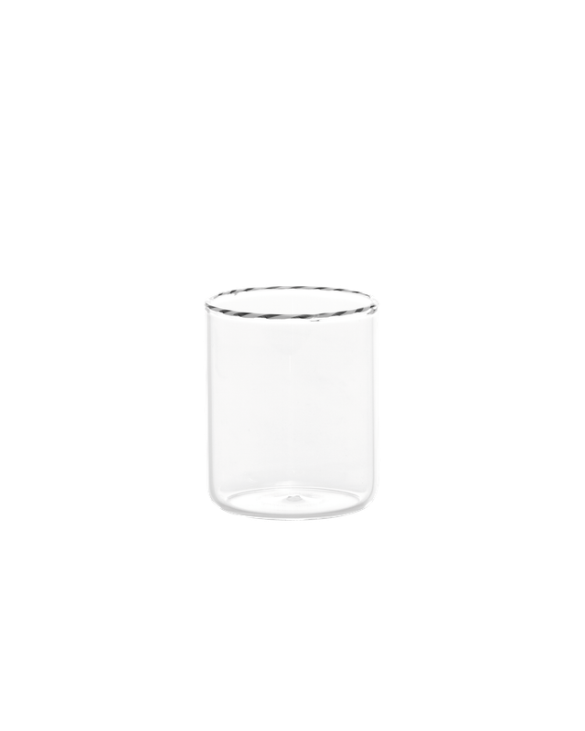 Zafferano Intrecci tumbler 46 cl borosilicate glass white black