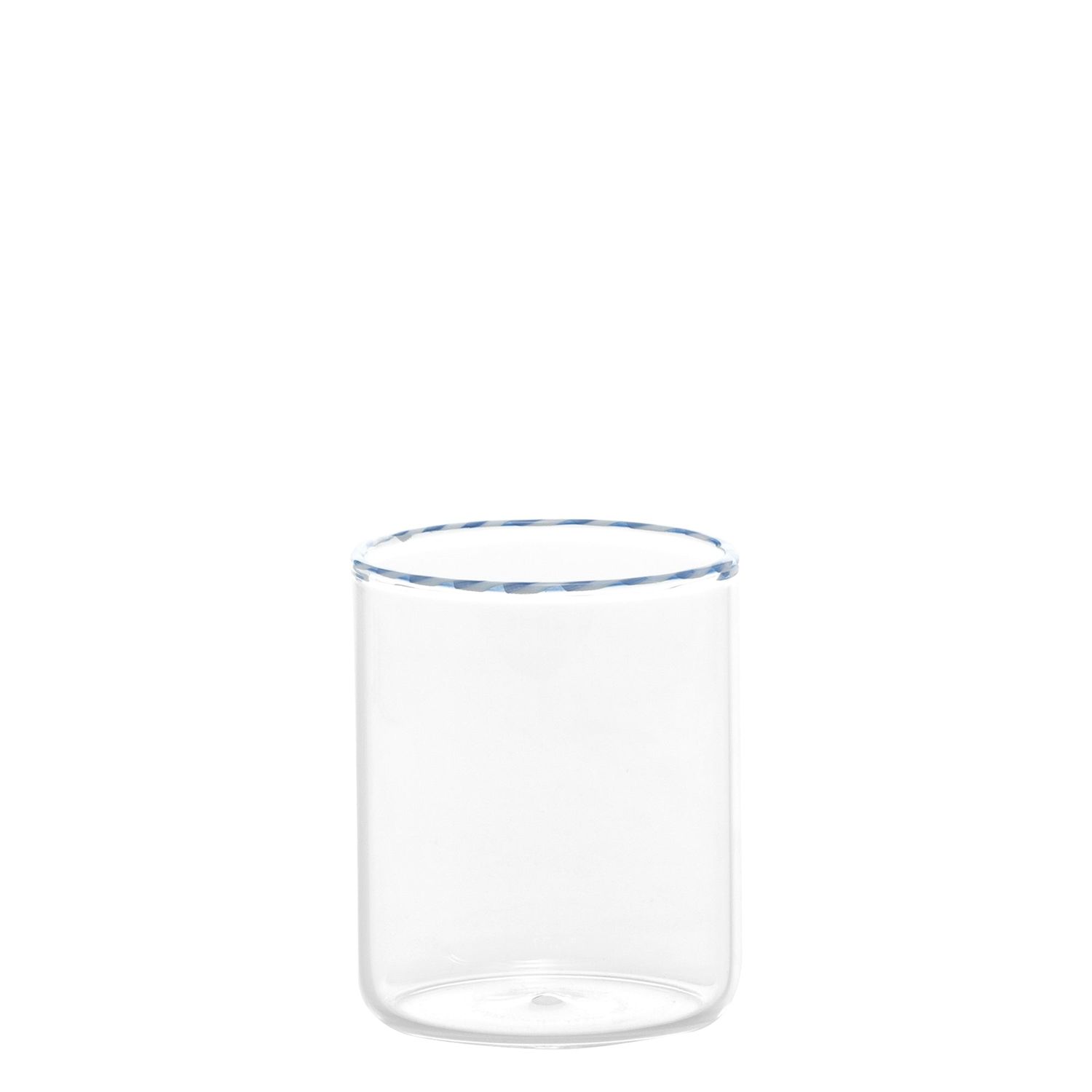 Zafferano Intrecci glass tumbler white and blue 46 cl