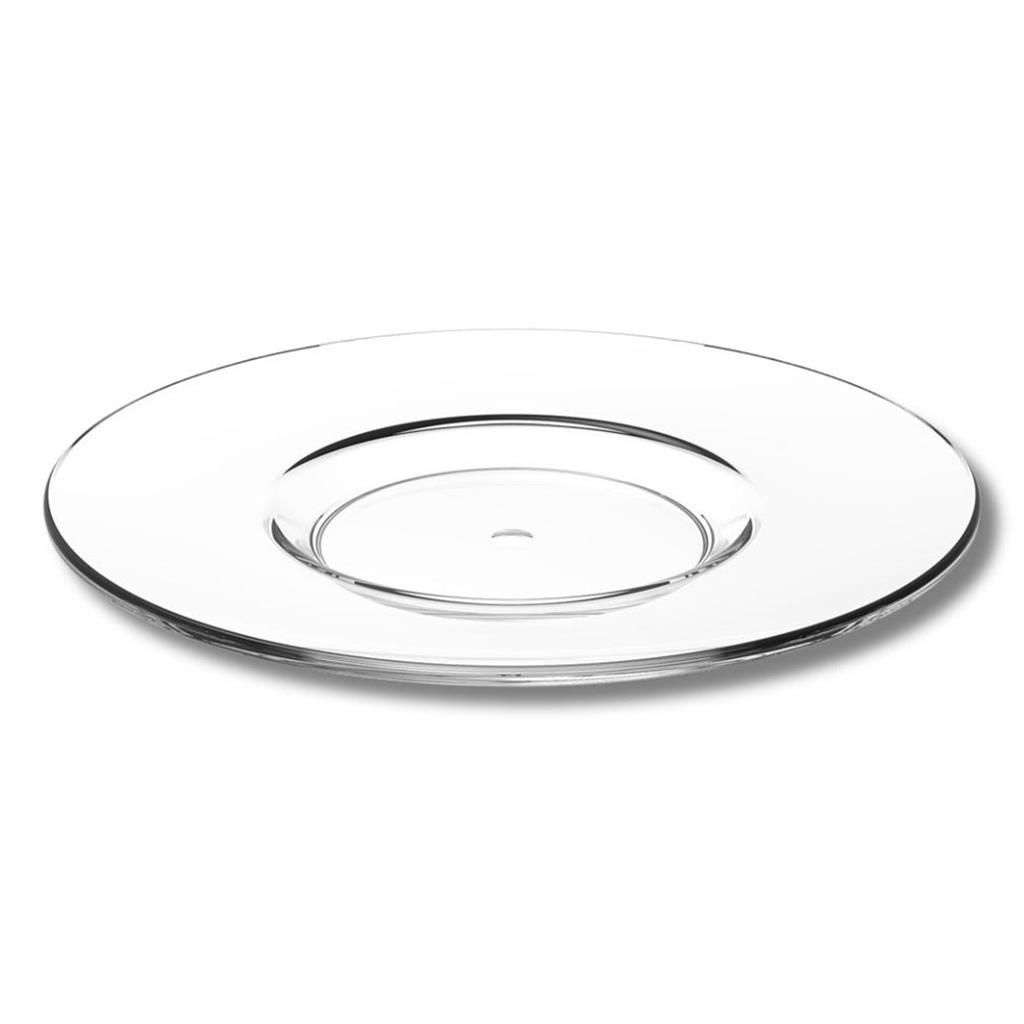 Gold Plast Roma transparent cappuccino saucer 12.9 cm