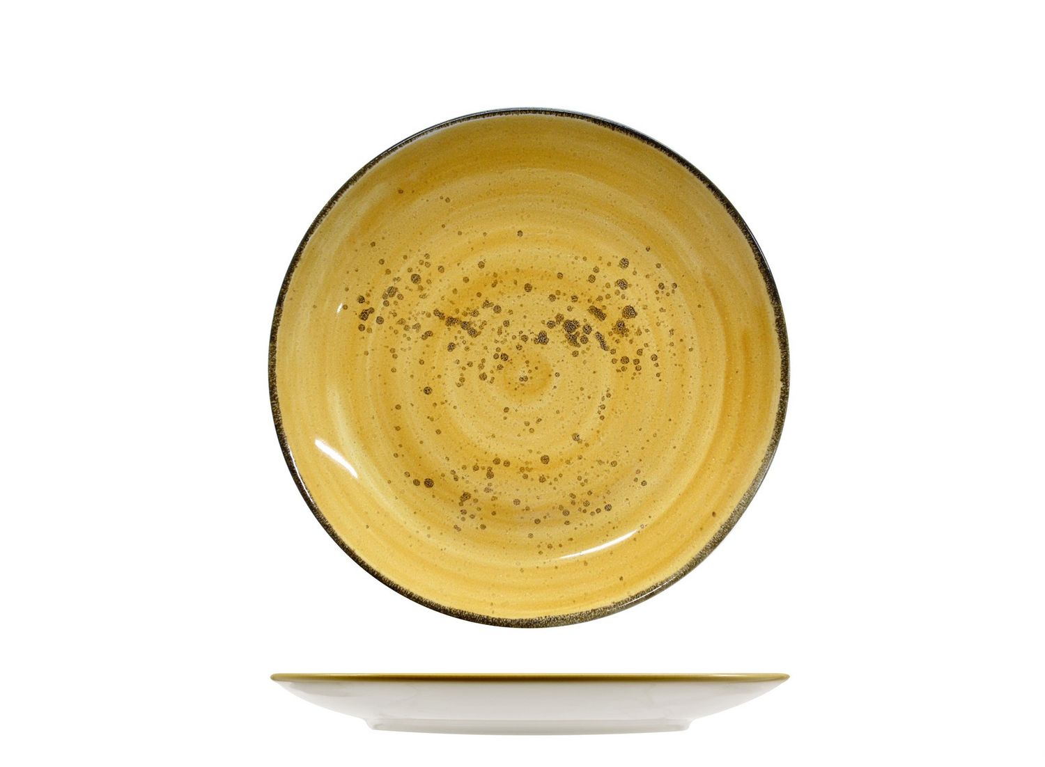Java Sunrise Yellow Flat Plate 23cm Sango