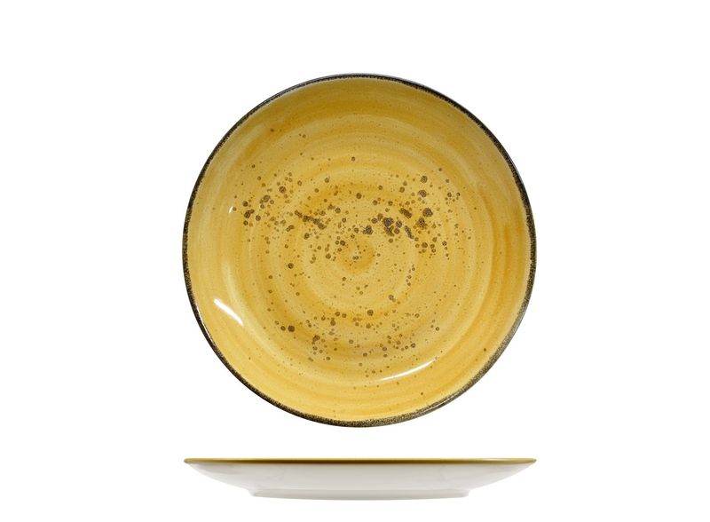 Java Sunrise Yellow Flat Plate 23cm Sango