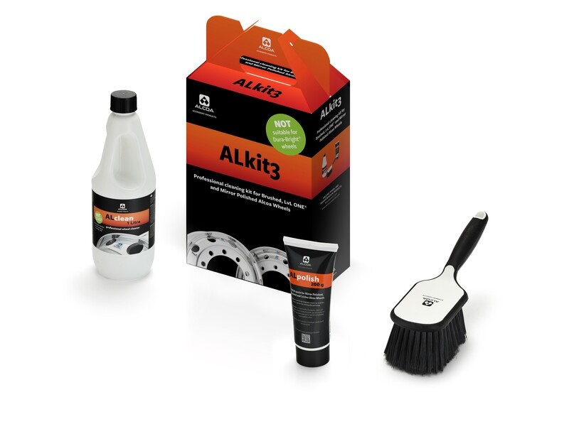 KIT DE NETTOYAGE COMPRENANT POLISH, NETTOYANT ALCLEAN 1L, BROSSE