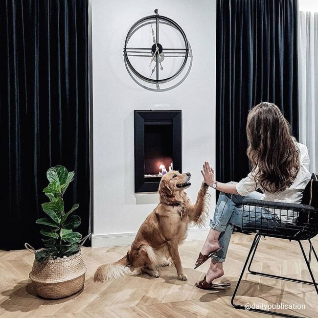 WALL MOUNTED BIOETHANOL FIREPLACE DELTA2 SLIM TÜV BLACK