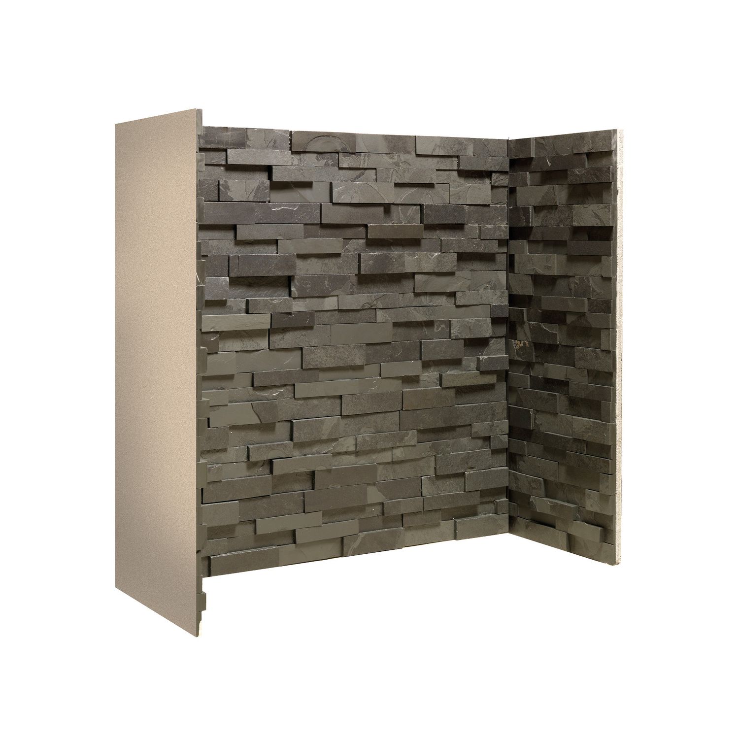 STAGGERED BLACK SLATE BLOCK CHAMBER