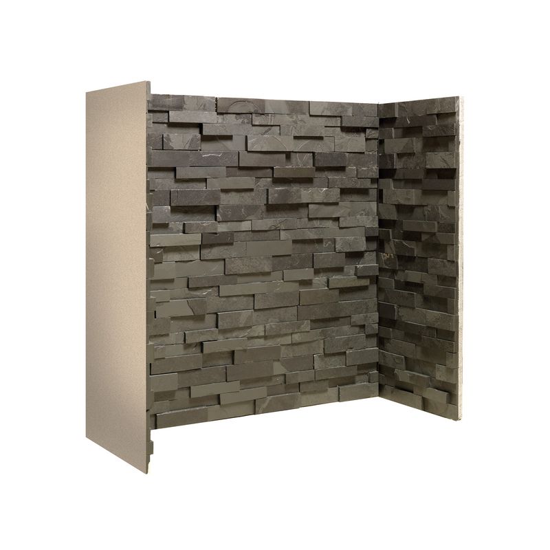 STAGGERED BLACK SLATE BLOCK CHAMBER