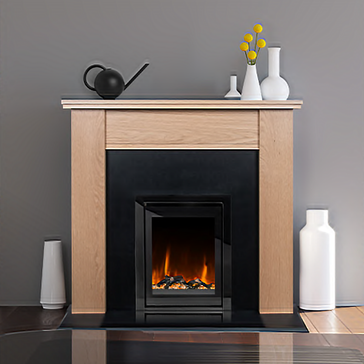 Ezee Glow PULSE 16&#39;&#39; Black Inset Electric Fire