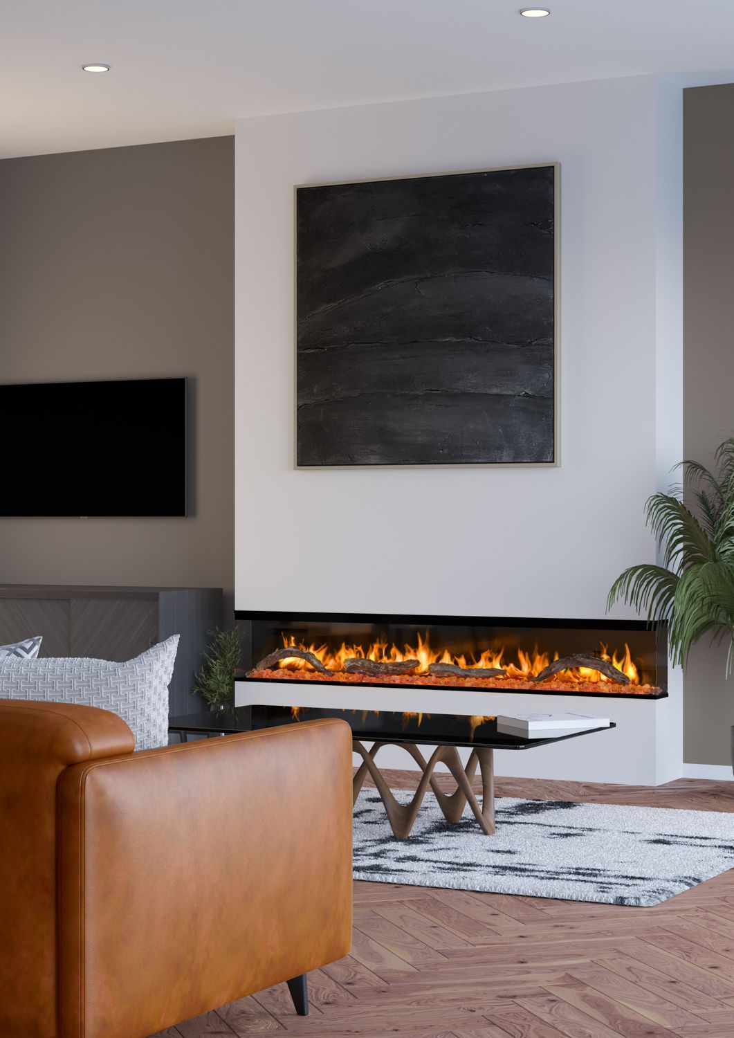 Ezee Glow 72″ Celestial Landscape 3 Sided Electric Fire