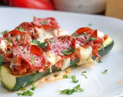 Zucchini Pizza Boats