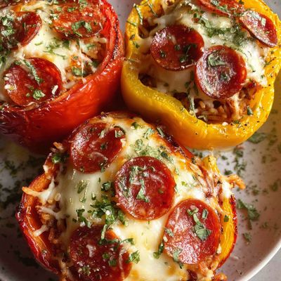 Pizza Stuffed Bell Pepper