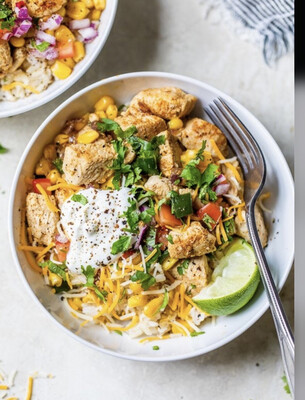 4oz Chicken Taco Poblano Bowl