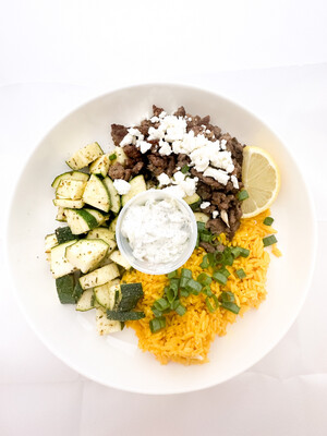 8oz Greek Beef with Garlic &amp; Herb Zucchini