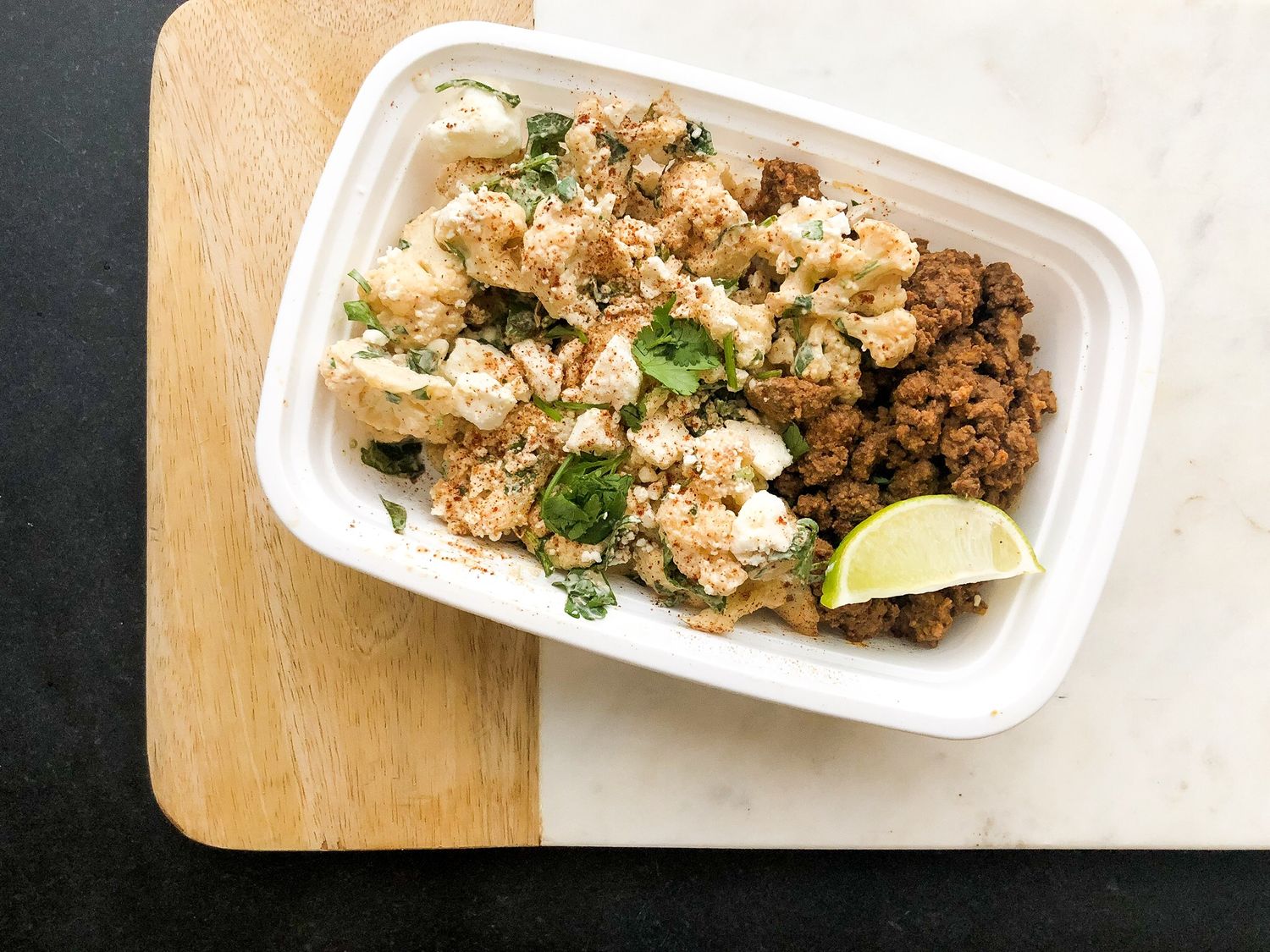 8oz Tex-Mex “Elote” Cauliflower Burrito Bowl