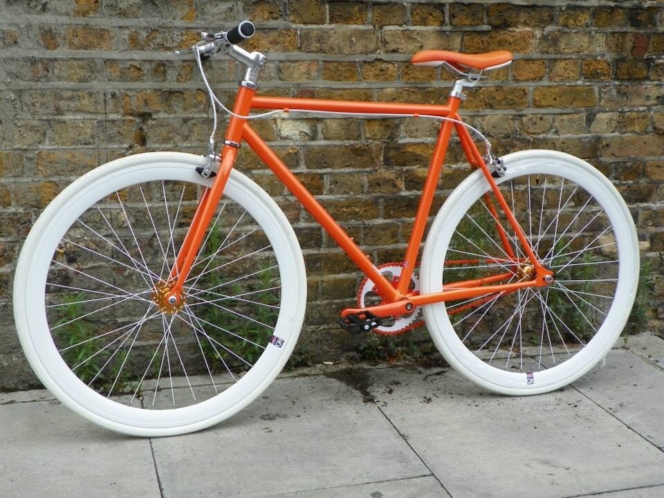 fixie bike orange
