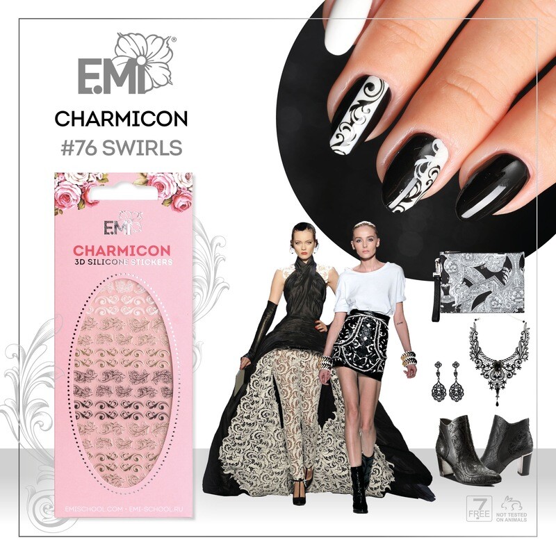 Charmicon Silicone Stickers #76 Swirl