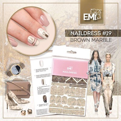Naildress Slider Design #19 Brown marble