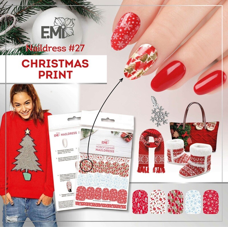 Naildress Slider Design #27 Christmas Print
