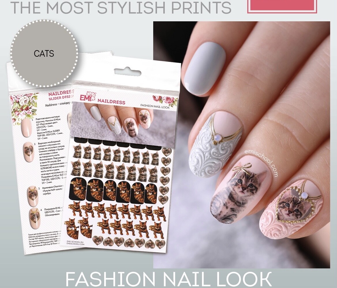 Naildress Slider Design Cats