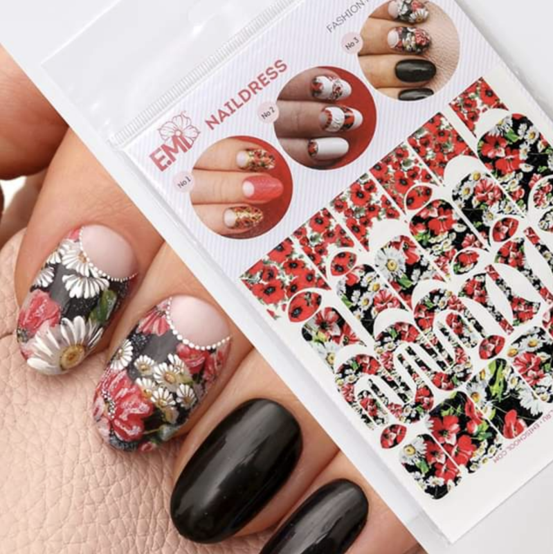 Naildress Slider Design Poppies